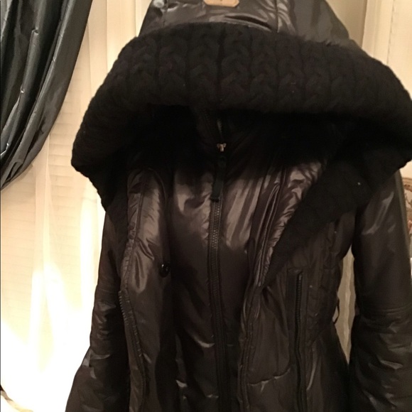 Black knee length Mackage down coat - Picture 7 of 7